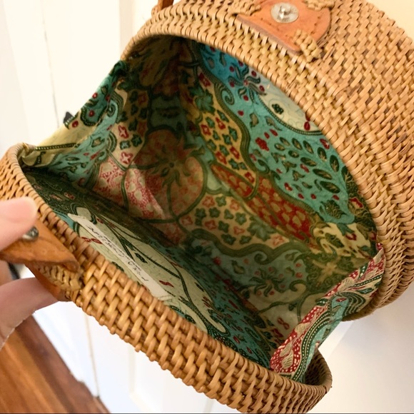 Folk Fortune Natural Ratan Roundie Bag - Picture 7 of 8